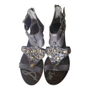 Sam Edelman Daria Gray Gladiator Bejeweled Sandals
